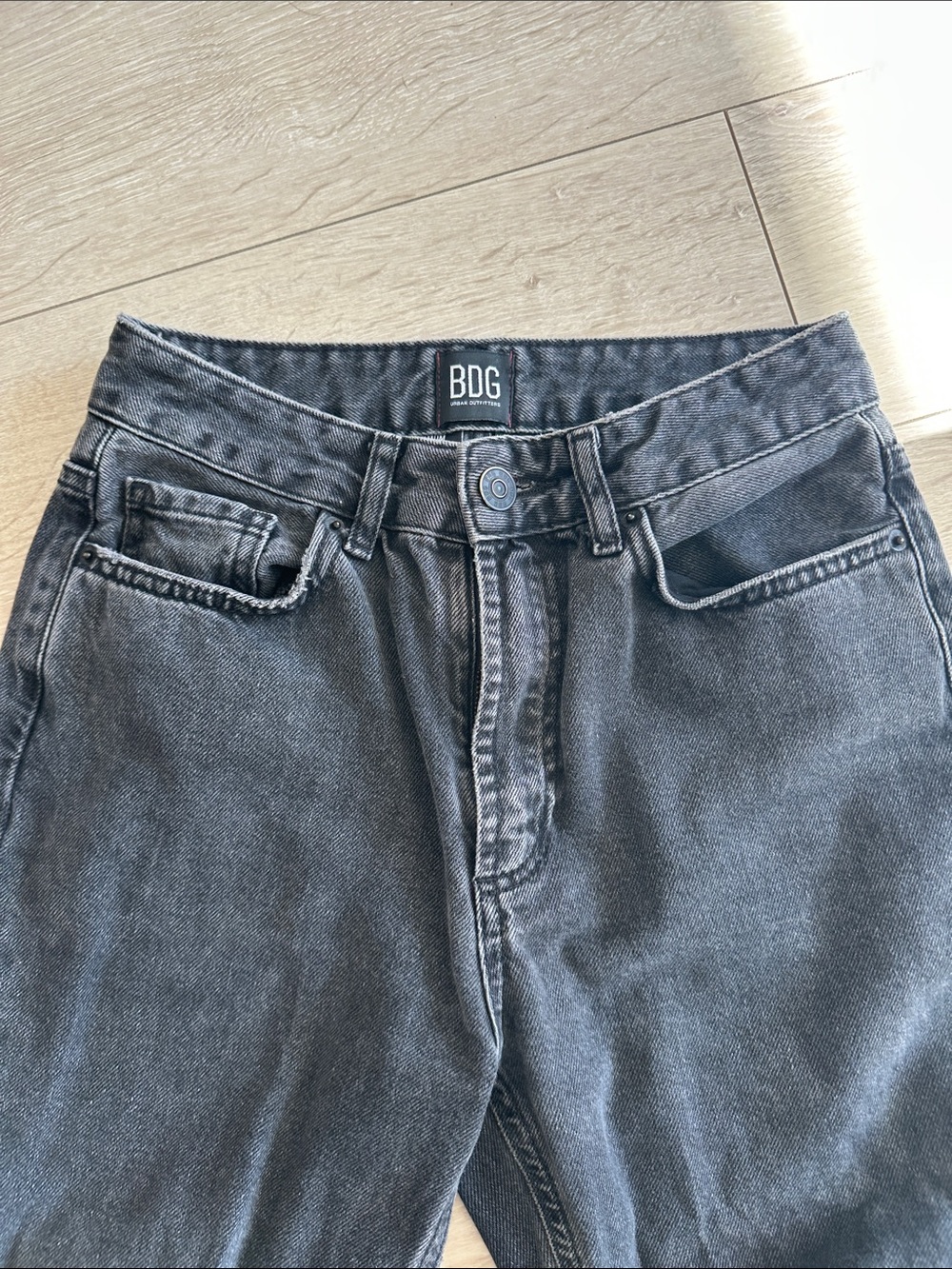 BDG Faded Black Straight-Leg Jeans